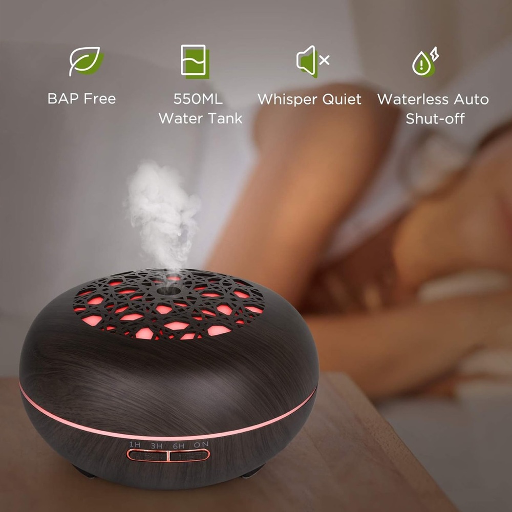 550ML Essential Oil Aroma Diffusers Humidifier Cool Mist Remote Auto-off NIB - Picture 4 of 5